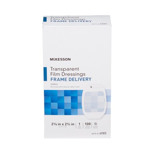 MON886408CS - McKesson - McKesson Transparent Film Dressing Framed Octagon 2-3/8" x 2-3/4" Sterile, 400 EA/CS
