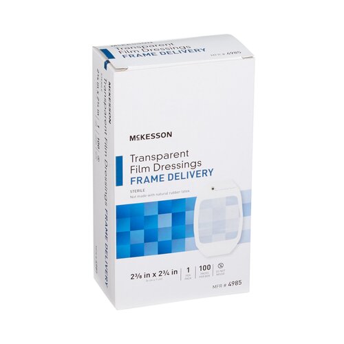MON886408CS - McKesson - McKesson Transparent Film Dressing Framed Octagon 2-3/8" x 2-3/4" Sterile, 400 EA/CS