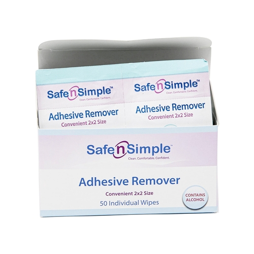 MON895484BX - Safe N Simple - Safe N Simple Adhesive Remover Wipe, 50/BX