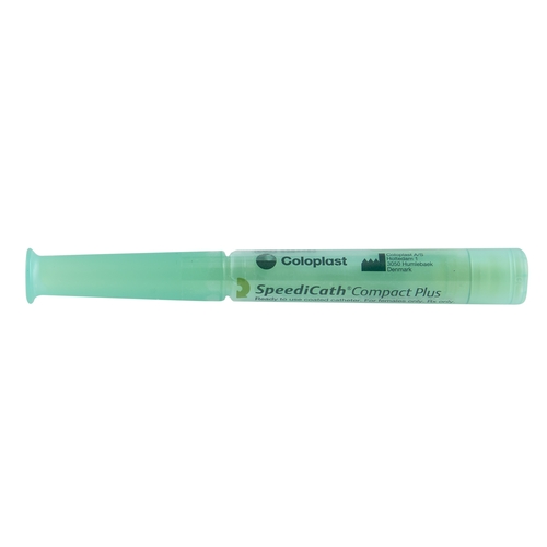 MON906220EA - Coloplast - Coloplast Urethral Catheter SpeediCath Compact Plus Straight Tip Hydrophilic Coated Polyurethane 14 Fr. 3-1/2&quot;, 1/EA