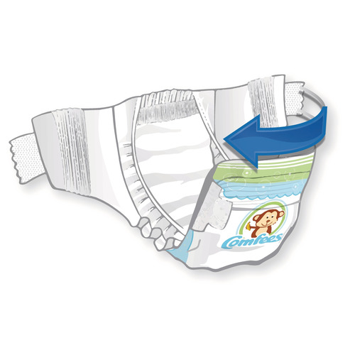 MON907033CS - Attends - Attends Comfees&reg; Disposable Diapers, Size 4, 124 EA/CS