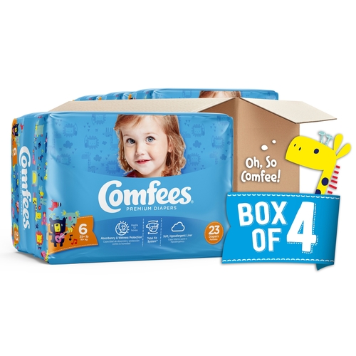 MON907035CS - Attends - Attends Comfees&reg; Disposable Diapers, Size 6, 92/CS