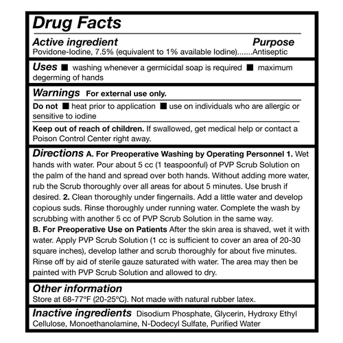 MON911741CS - McKesson - McKesson Scrub Solution 16 oz. Flip-Top Bottle 7.5% Povidone-Iodine, 12 EA/CS