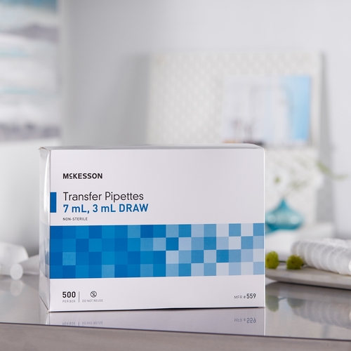 MON911826CS - McKesson - McKesson Transfer Pipette 7.5 mL 0.5 to 3 mL Graduation Increments NonSterile, 10 EA/CS