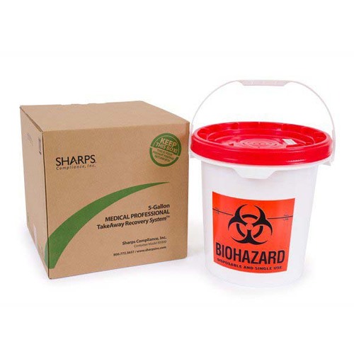 MON913477EA - Sharps Compliance - Sharps Compliance Mailback Bucket Takeaway Recovery System, 1/EA