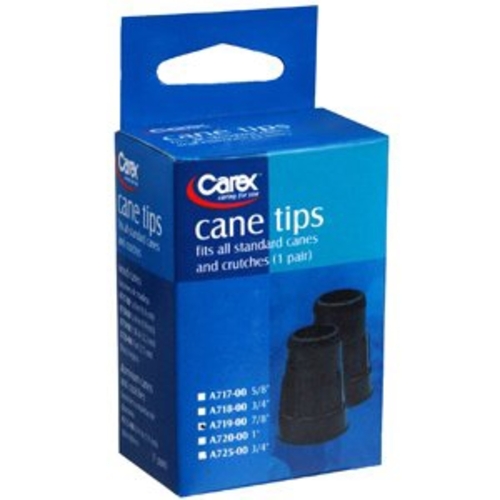 MON913718PR - Apex-Carex - Tip Cane 7/8" Black Pr, 2EA/PR