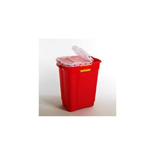 MON916921EA - BD - BD Sharps Container BD&trade; Red Base 23-1/2 H X 20 W X 14-3/4 D Inch Vertical Entry 17 Gallon