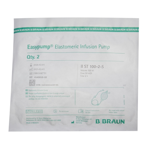 MON929179CS - B. Braun - Easypmp St 100Ml/50Ml/Hr 10/CS Bbraun, 10 EA/CS