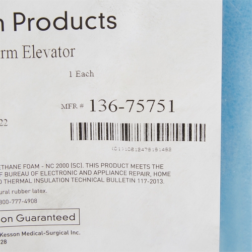 MON929215CS - McKesson - McKesson Carter Arm Elevator McKesson 12 W X 9 D X 16 H Inch Foam Freestanding