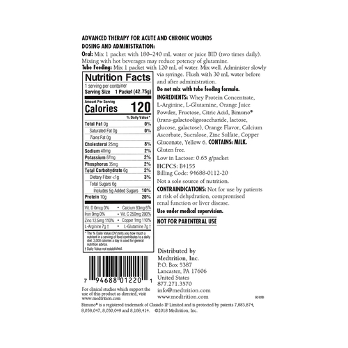 MON937736CS - National Nutrition - National Nutrition Wound Care ArgiMent AT&reg; Orange Creme 42.75 g, 60EA/CS
