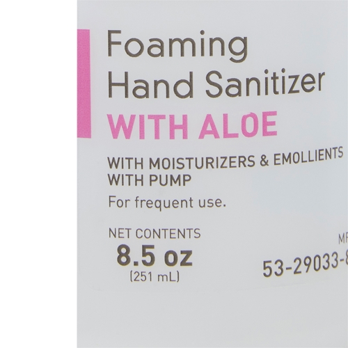 MON937917EA - McKesson - McKesson Hand Sanitizer with Aloe 8.5 oz. Ethanol Foam Pump Bottle