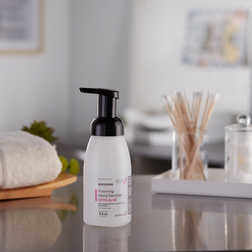 MON937917EA - McKesson - McKesson Hand Sanitizer with Aloe 8.5 oz. Ethanol Foam Pump Bottle