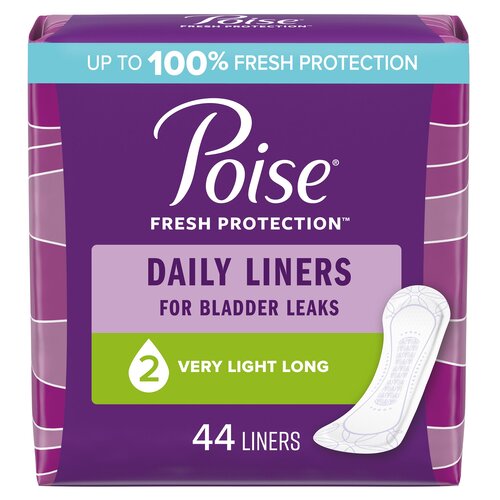 Kimberly Clark Professional Incontinence Liner Poise® 8-1/2 Inch Length  Light Absorbency Polyacrylate Female Disposable, 44/PK, 6/CS (264 total)