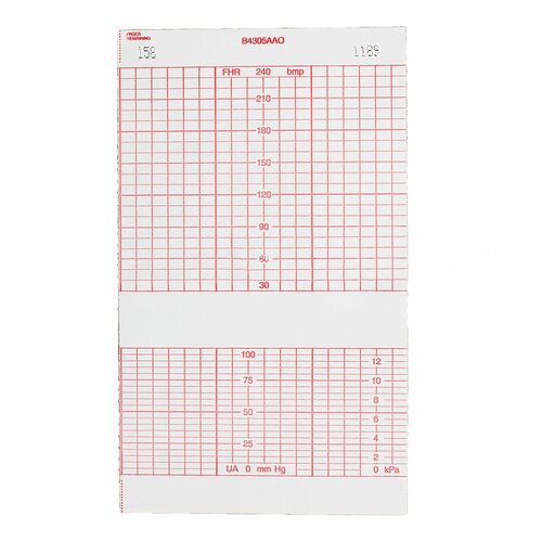 MON949249RL - Precision Charts - Precision Charts Fetal Diagnostic Monitor Recording Paper Life Trace&reg; Thermal Paper 152 mm X 47 Foot Roll Red Grid, 1/RL