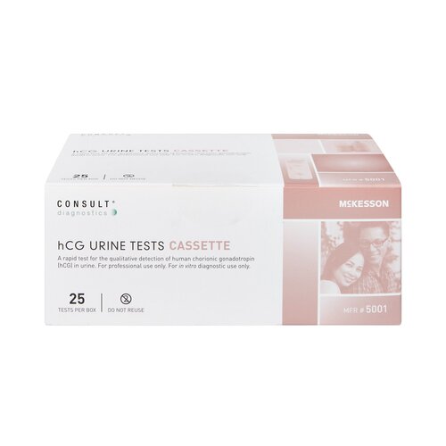 MON949871KT - McKesson - Rapid Diagnostic Test Kit McKesson Consult One-Step hCG Pregnancy Test Urine Sample CLIA Waived 25 Tests