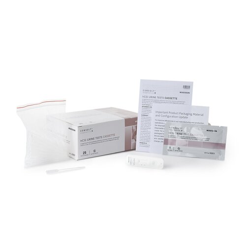 MON949871KT - McKesson - Rapid Diagnostic Test Kit McKesson Consult One-Step hCG Pregnancy Test Urine Sample CLIA Waived 25 Tests