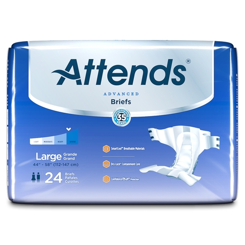 MON950225BG - Attends - Attends Advanced&reg; Heavy Absorbency Briefs, Large, 24/BG