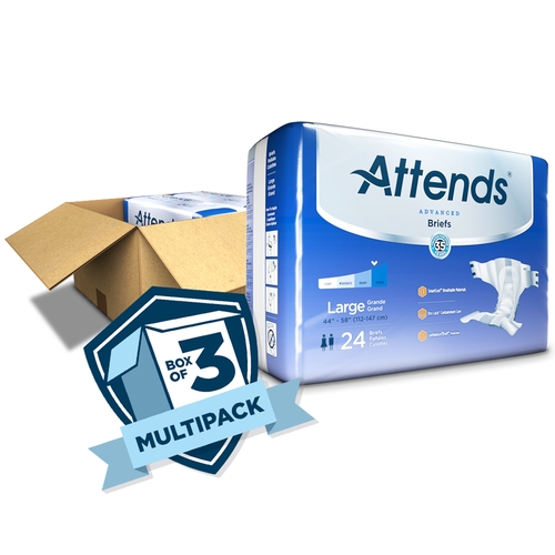 MON950225BG - Attends - Attends Advanced&reg; Heavy Absorbency Briefs, Large, 24/BG