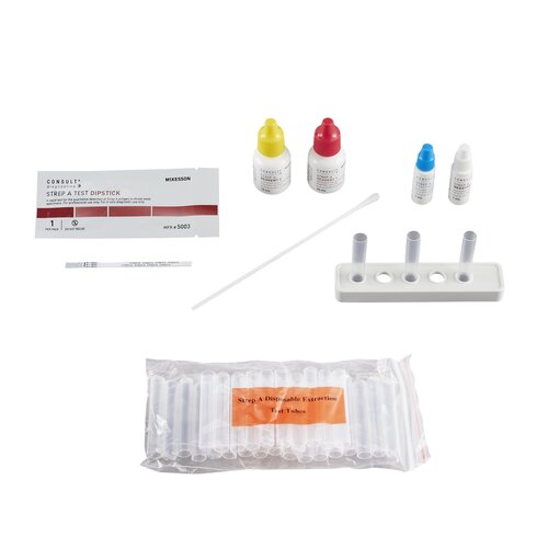 MON951316KT - McKesson - Consult&trade; Respiratory Test Kit, Strep A Test, CLIA Waived, 25 Tests