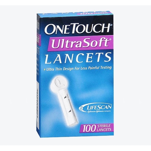 MON951660CS - Life Scan - Lancet OneTouch Adjustable Depth Lancet Needle 28 Gauge Push Button Activation
