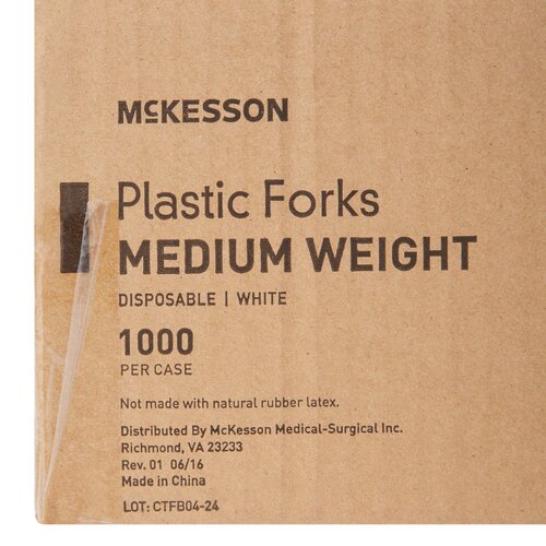 MON959243CS - McKesson - Fork General Purpose White Polypropylene, 1000 EA/CS