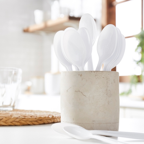 MON959248CS - McKesson - Spoon General Purpose White Polypropylene, 1000 EA/CS