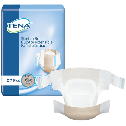 TENA® Stretch™ Plus Incontinence Brief, Moderate Absorbency, Large/X-Large  - Essity 67603 CS - Betty Mills