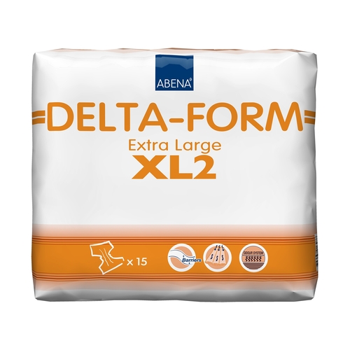 MON959529CS - Abena - Adult Incontinent Brief Abena&reg; Delta-Form XL 2 Tab Closure X-Large Disposable Moderate Absorbency