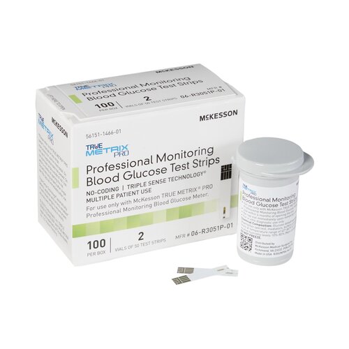 MON960297CS - McKesson - McKesson Blood Glucose Test Strips McKesson TRUE METRIX&reg; PRO 100 Test Strips per Box