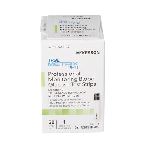 MON960298CS - McKesson - McKesson Blood Glucose Test Strips McKesson TRUE METRIX&reg; PRO 50 Test Strips Per Box