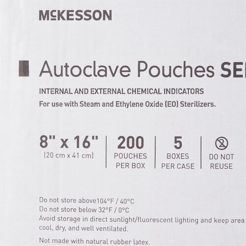 MON960946CS - McKesson - McKesson Pch Self Seal Econ 8X16 200EA/BX 5Bx/CS Mck Brand, 1000 EA/CS