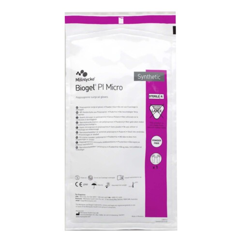 MON962927CS - Molnlycke Healthcare - Molnlycke Healthcare Surgical Glove Biogel&reg; PI Micro Size 6.5 Sterile Polyisoprene Standard Cuff Length Micro-Textured Straw Chemo Tested, 200/CS