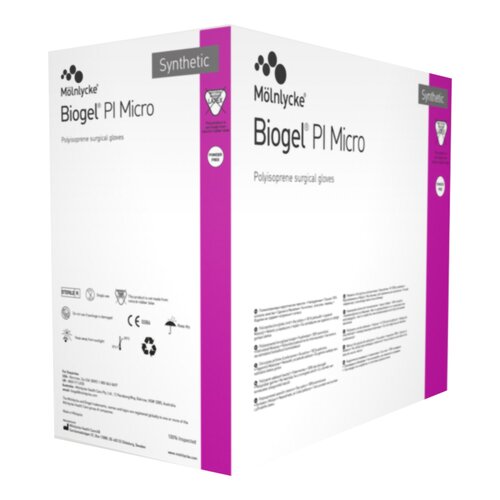 MON962934BX - Molnlycke Healthcare - Molnlycke Healthcare Surgical Glove Biogel&reg; PI Micro Size 7 Sterile Polyisoprene Standard Cuff Length Micro-Textured Straw Chemo Tested