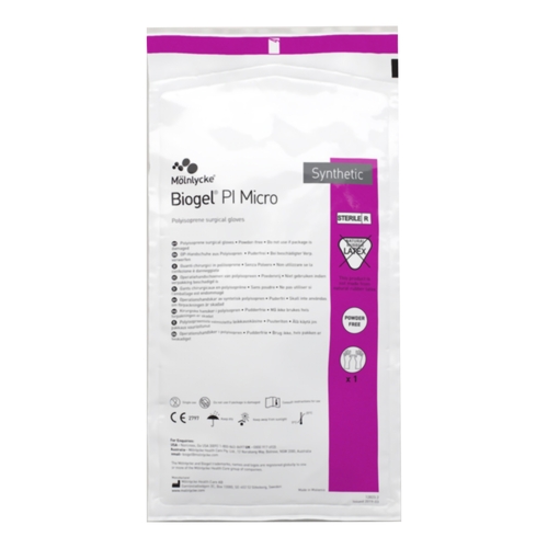 MON962937BX - Molnlycke Healthcare - Molnlycke Healthcare Surgical Glove Biogel PI Micro Size 8 Sterile Polyisoprene Standard Cuff Length Micro-Textured Straw Chemo Tested
