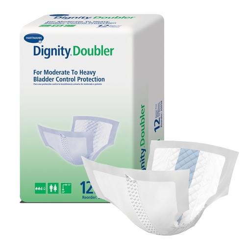 MON971294CS - Hartmann - Hartmann Bladder Control Pad Dignity&reg; 24" Length Moderate Absorbency Polymer Unisex Disposable, 12/PK, 6PK/CS