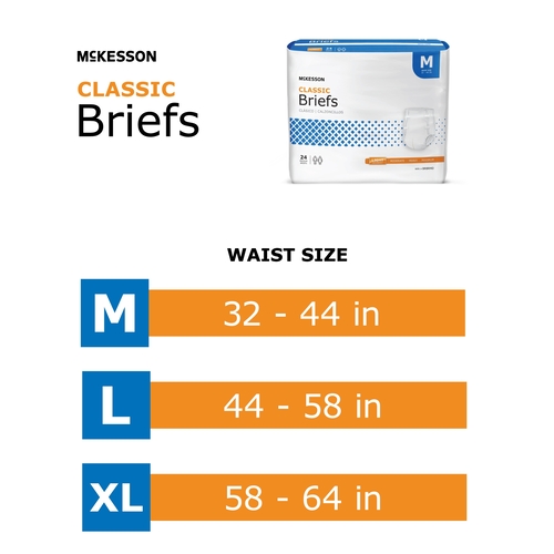 MON973141CS - McKesson - McKesson Incontinent Brief Lite Tab Closure X-Large Disposable Light Absorbency, 60 EA/CS