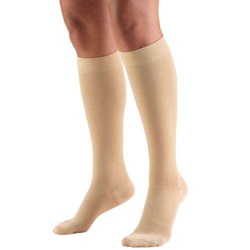 MON975073EA - Truform - Truform Compression Stocking Truform Knee High 3X-Large Beige Closed Toe
