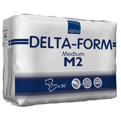 MON977712CS - Abena - Delta-Form&reg; Adult Incontinent Brief, Tab Closure, Medium, Disposable, Moderate Absorbency, 80/CS