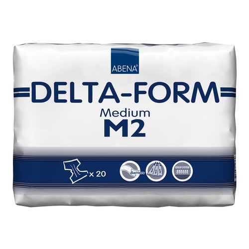 MON977712CS - Abena - Delta-Form&reg; Adult Incontinent Brief, Tab Closure, Medium, Disposable, Moderate Absorbency, 80/CS
