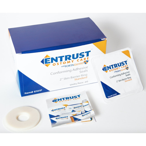 MON979962BX - Fortis Medical - Skin Barrier Ring Entrust Mold to Fit, Standard Wear Adhesive without Tape Without Flange Universal System 2&quot; Diameter, 20 EA/BX