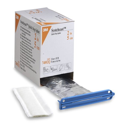 MON983389CS - 3M - Padded Splint Roll 3M Scotchcast Quick Step Double Sided Felt 2 Inch X 15 Foot Felt / Fiberglass White, 2/CS