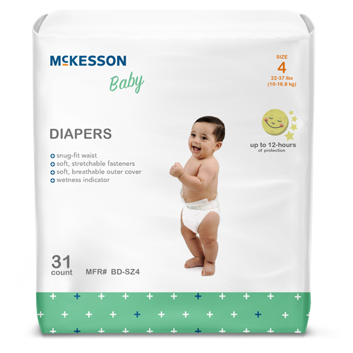 McKesson White Disposable Diapers for Baby