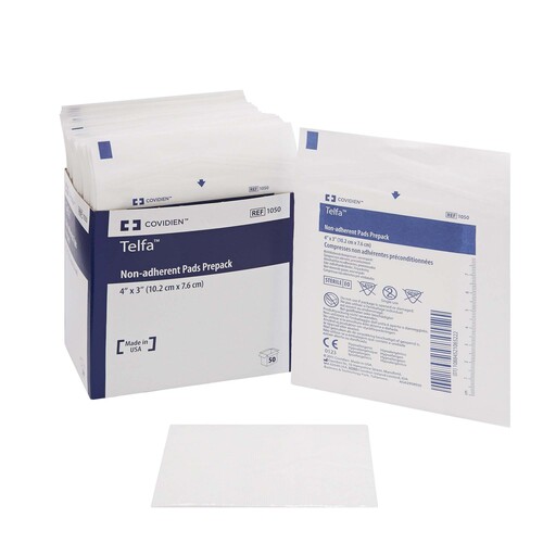 MON9908CS - Cardinal Health - Cardinal Health Non-Adherent Dressing Telfa Ouchless Cotton 3" x 4" Sterile, 900 EA/CS