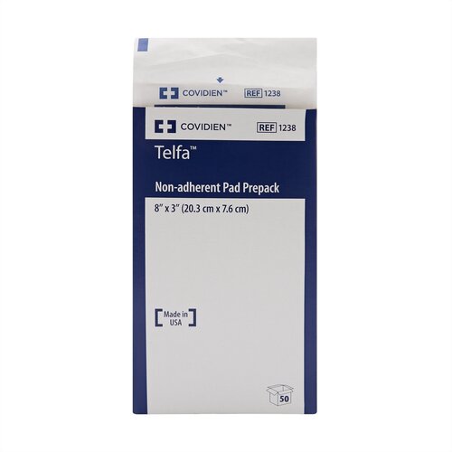MON9924EA - Cardinal Health - Cardinal Health Non-Adherent Dressing Telfa Ouchless Cotton 3" x 8" Sterile