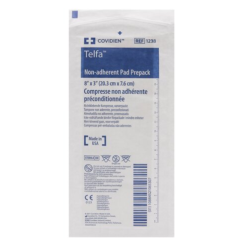MON9924EA - Cardinal Health - Cardinal Health Non-Adherent Dressing Telfa Ouchless Cotton 3" x 8" Sterile
