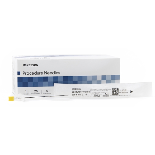 MON992545CS - McKesson - McKesson Epidural Needle McKesson Tuohy Style 20 Gauge 3-1/2 Inch, 100 EA/CS