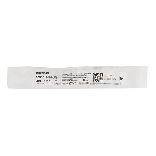 MON992548CS - McKesson - McKesson Spinal Needle Quincke Style 20 Gauge 3-1/2 Inch, 100/CS