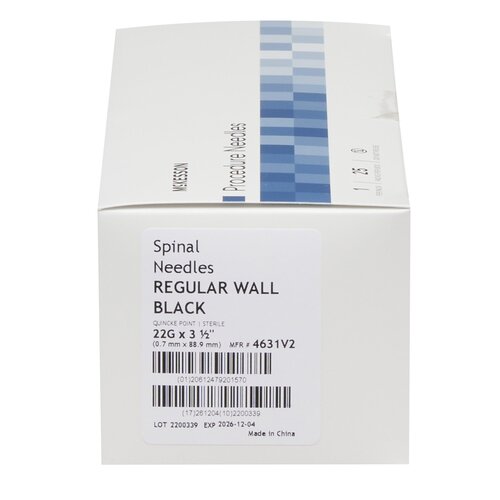 MON992550CS - McKesson - McKesson Spinal Needle Quincke Style 22 Gauge 3-1/2 Inch, 100/CS