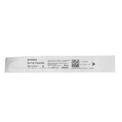 MON992550CS - McKesson - McKesson Spinal Needle Quincke Style 22 Gauge 3-1/2 Inch, 100/CS