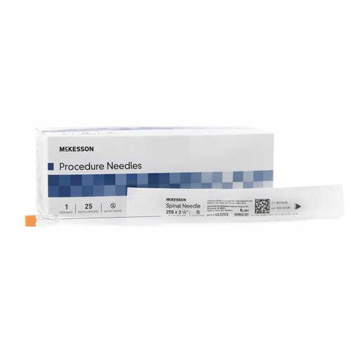 MON992551CS - McKesson - McKesson Spinal Needle Quincke Style 25 Gauge 3-1/2 Inch, 100/CS
